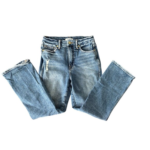 Good American GOOD CURVE‎ STRAIGHT JEANS GCS127T Blue312 Size 4/27 - Picture 3 of 11